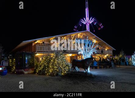 Le barcares Dorf de noel in Frankreich. Stockfoto