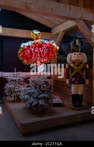 Le barcares Dorf de noel in Frankreich. Stockfoto