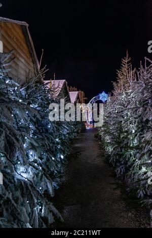 Le barcares Dorf de noel in Frankreich. Stockfoto