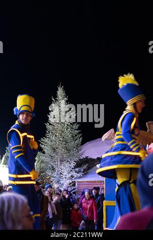 Le barcares Dorf de noel in Frankreich. Stockfoto