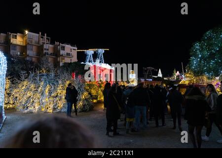 Le barcares Dorf de noel in Frankreich. Stockfoto