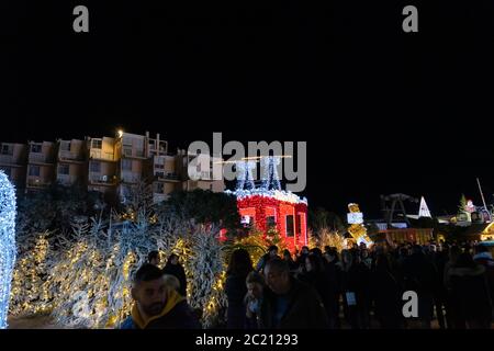 Le barcares Dorf de noel in Frankreich. Stockfoto