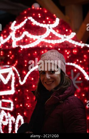 Le barcares Dorf de noel in Frankreich. Stockfoto