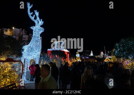 Le barcares Dorf de noel in Frankreich. Stockfoto
