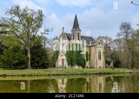 Frankreich, Loiret, Sologne, La Ferte Saint Aubin, Chateau de la Ferte, Schlosskapelle // Frankreich, Loiret (45), Sologne, La Ferté-Saint-Aubin, châtea Stockfoto