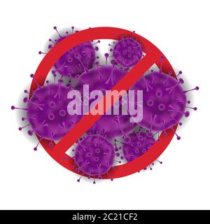 Covid-19, Corona Virus Prevention Sign, Vektordarstellung Stock Vektor
