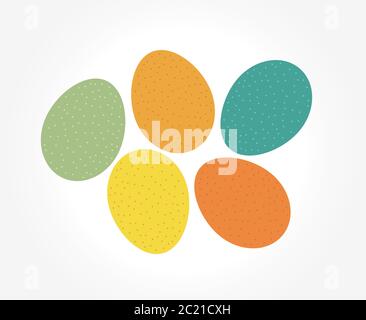 Ostereier, natürliche Farben. Vektorillusrtation Stock Vektor