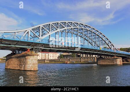 Krakau blaue Brücke Stockfoto