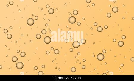Blase in gelbem Hintergrund, abstrakter Hintergrund, Vektorgrafik Stock Vektor