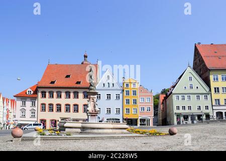 Landsberg am Lech Hauptplatz Stockfoto