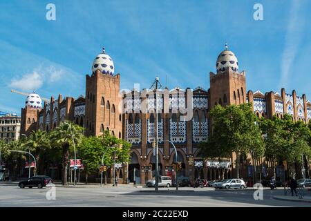 Stierkampfarena, bekannt als La Monumental, Barcelona, Katalonien, Spanien Stockfoto