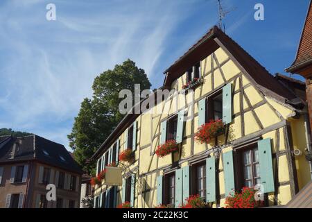 RibeauvillÃ© in Frankreich Stockfoto