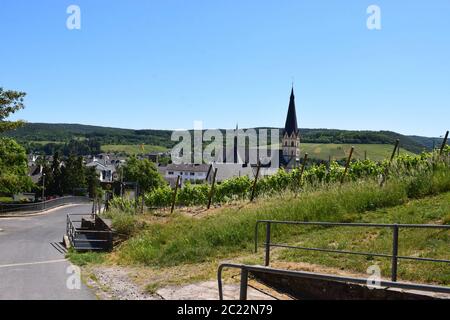 Blick auf Ahrweiler aus den Weinbergen Stockfoto