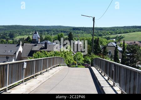 Blick auf Ahrweiler aus den Weinbergen Stockfoto