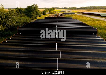Neue gas piplines für Nord Stream Projekt Stockfoto