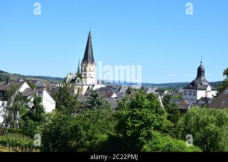 Blick auf Ahrweiler aus den Weinbergen Stockfoto