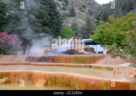 Demre, Türkei - 21. Mai 2019: Pam Thermal Hotel Hot Spring Mineralwasser Heilwasser Stockfoto