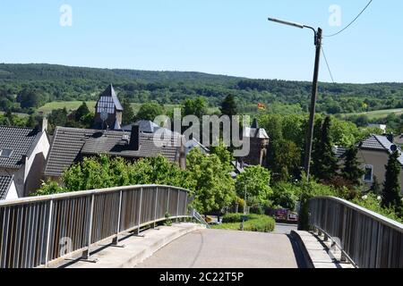 Blick auf Ahrweiler aus den Weinbergen Stockfoto