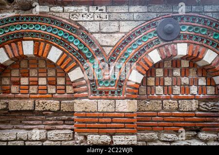 Fragment eines alten Mauerwerk. Hintergrund. Stockfoto