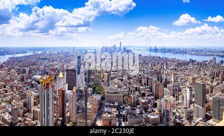 Panoramablick auf das Stadtzentrum von New york Stockfoto
