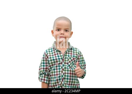 Die jungen Hand zeigt eine Geste der Zustimmung. Daumen hoch. Die Hand zeigt Geste Klasse. Alles ist cool, du bist fertig, Lob, alles in Ordnung ist, wonderf Stockfoto