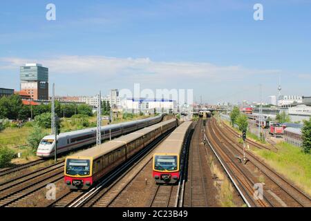 Berliner S-Bahn-Verkehr Stockfoto