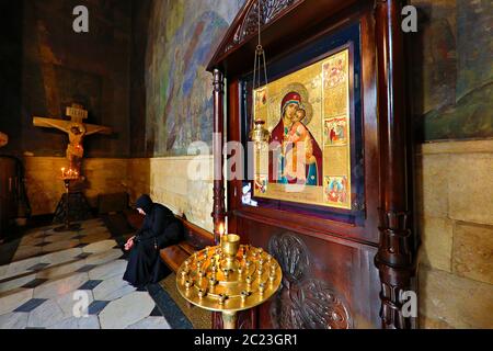 Innenraum der Sioni Kathedrale, Tiflis, Georgien Stockfoto