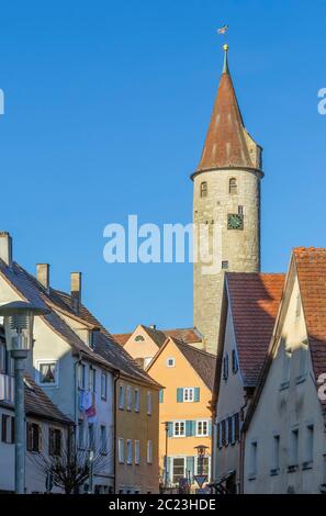 Eindruck von Kirchberg an der Jagst eine Stadt in Süddeutschland Stockfoto