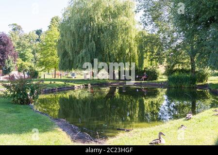 Der Dorf Ententeich auf dem Grün in Chalfont St. Giles, Buckinghamshire, England, Großbritannien Stockfoto