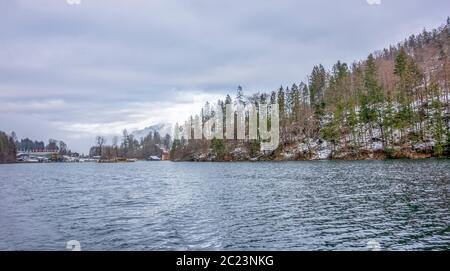 Landschaft rund um Schönau am Königssee in Bayern im Winter Stockfoto