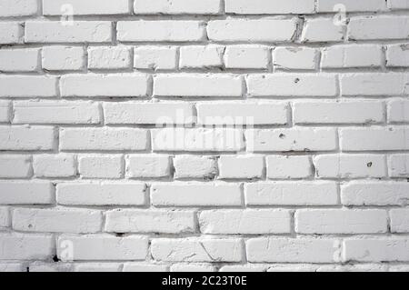 Moderne weiße Backsteinwand Textur für Hintergrund. Weiße Backsteinmauer Hintergrund in ländlichen Raum, Stockfoto