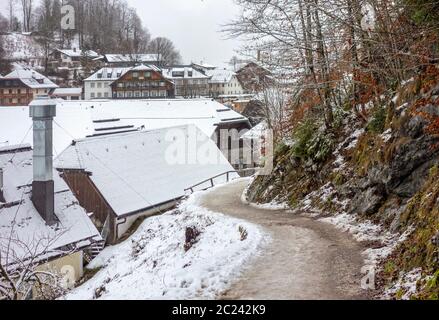 Landschaft rund um Schönau am Königssee in Bayern im Winter Stockfoto