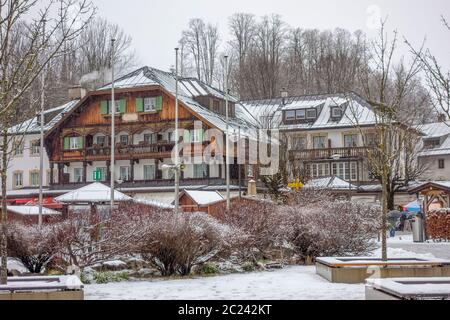 Landschaft rund um Schönau am Königssee in Bayern im Winter Stockfoto