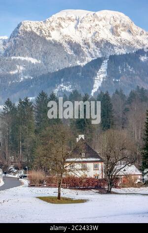 Landschaft rund um Schönau am Königssee in Bayern im Winter Stockfoto