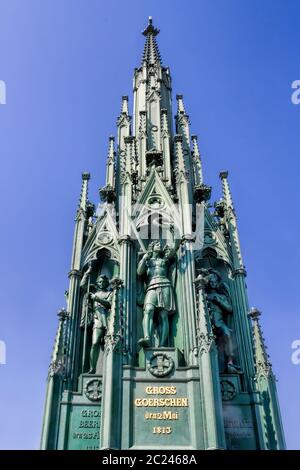 Altes Nationaldenkmal für die Befreiungskriege auf dem Kreuzberg bei Berlin Stockfoto