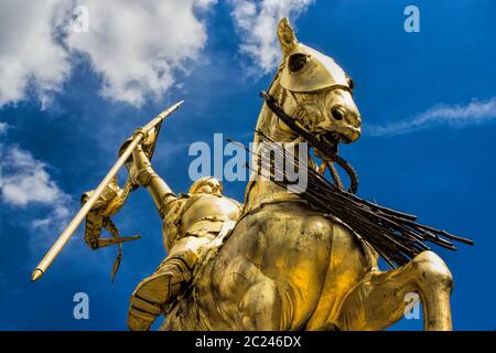Statue der jeanne d'Arc in Paris, Frankreich Stockfoto
