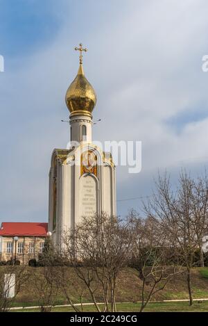 Orthodoxe Kapelle von St. George in Ufa, der Hauptstadt der selbsternannten Republik Transnistrien. Stockfoto