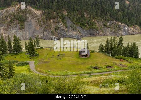 Die First Nations of Xatsull in British Columbia Stockfoto