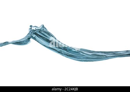 Klare, blaue Wasser wellige Oberfläche mit Splash. Stockfoto