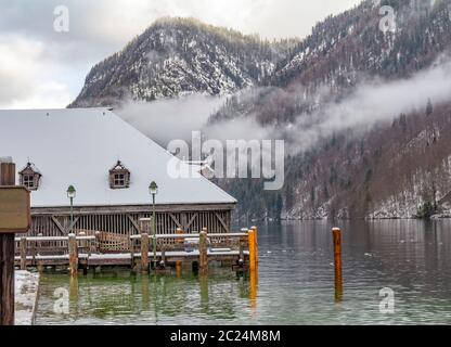 Landschaft rund um Schönau am Königssee in Bayern im Winter Stockfoto