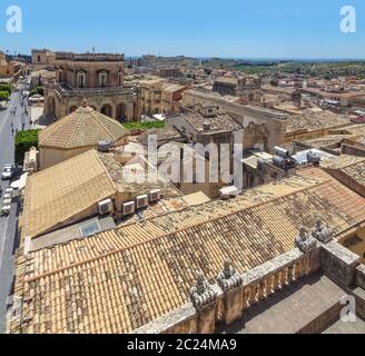 Stadt Noto in der Provinz Syrakus auf Sizilien in Italien. Stockfoto