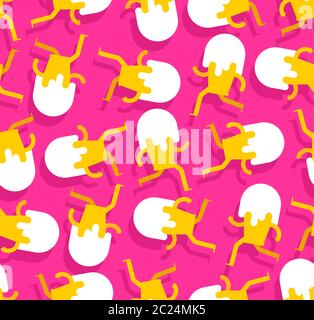 Eis laufen Cartoon-Muster nahtlos. Eiscreme Hintergrund. vektor Ornament. Babygewebe-Struktur Stock Vektor