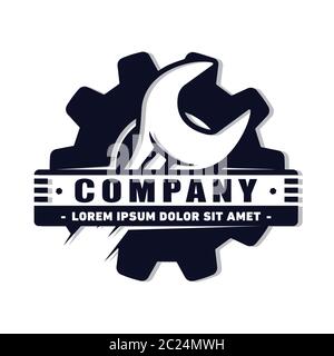 Reparaturlogo. Vektor und Illustration. Stock Vektor