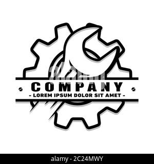 Reparieren Logo Design. Vektor und Illustration. Stock Vektor