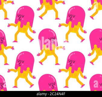 Eis laufen Cartoon-Muster nahtlos. Eiscreme Hintergrund. vektor Ornament. Babygewebe-Struktur Stock Vektor