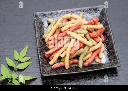 Traditionelle japanische Snacks, Karinto fried Cookies Stockfoto