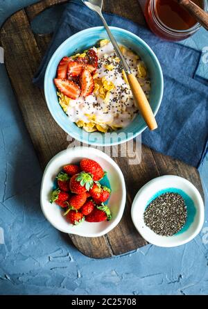 Traditionelles gesundes Frühstück Stockfoto