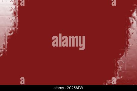 Hintergrund Grafik in fett dunkelrot teilweise mit weißem mattierten Glas Block Effekt umrandet, leerer Bereich mit Platz für Ihre Kopie, Text Stockfoto
