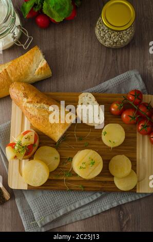 Tschechische stinkenden Käse - Olomoucke tvaruzky, Produktfoto Stockfoto