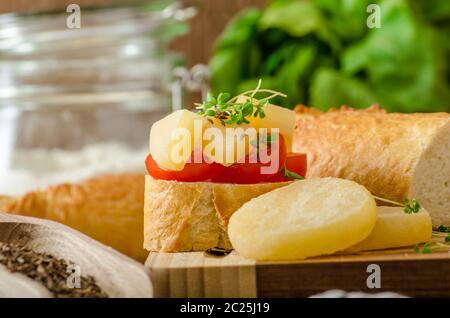 Tschechische stinkenden Käse - Olomoucke tvaruzky, Produktfoto Stockfoto